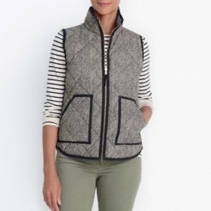 j. crew herringbone quilted puffer vest